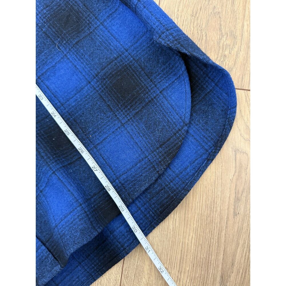 PENDLETON XL mens vintage VTG blue virgin wool button front shirt pearl snap USA - Picture 10 of 10